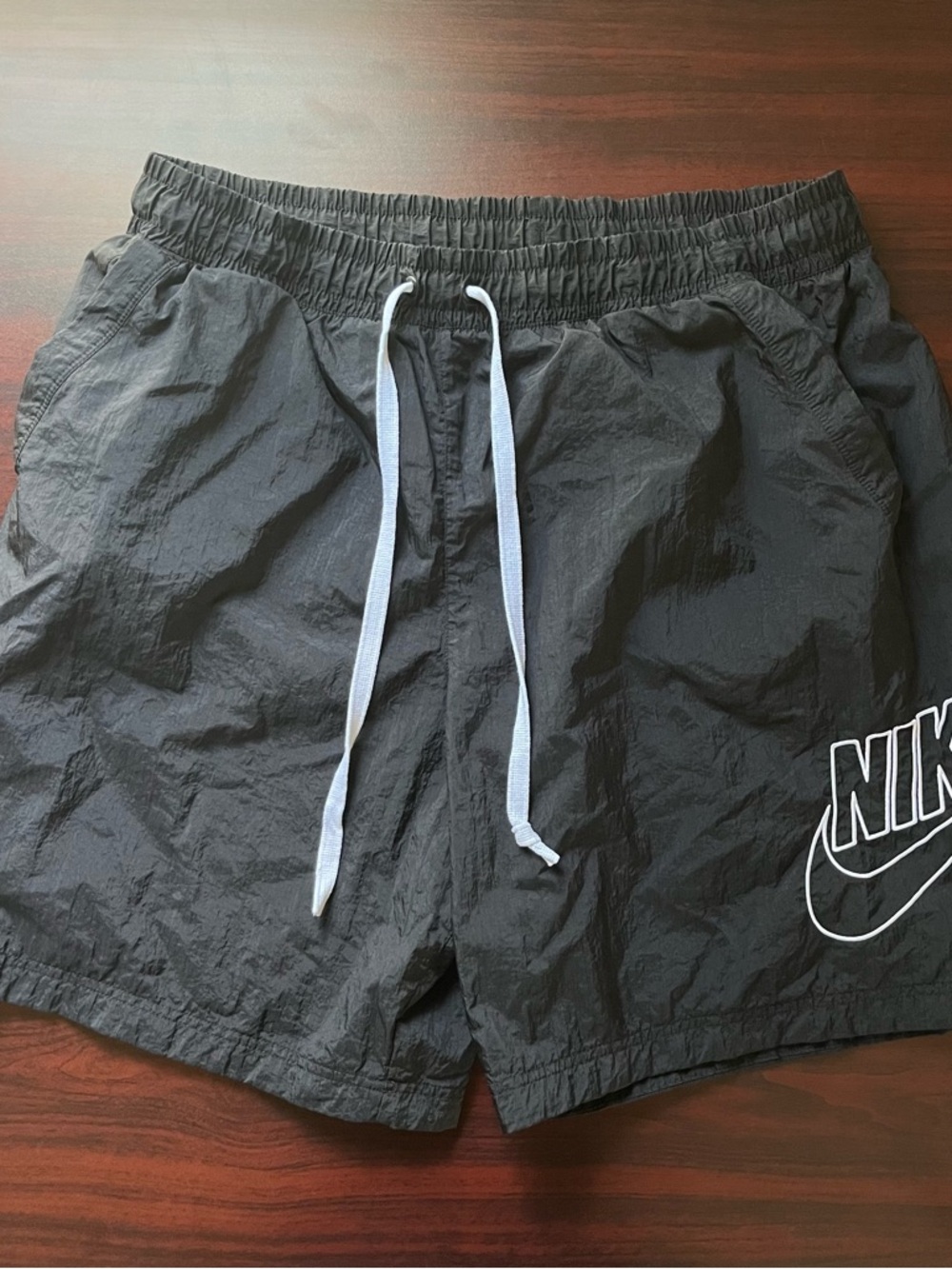 Nike Sportswear Shorts Big Swoosh Nylon Black Mens Size XXL